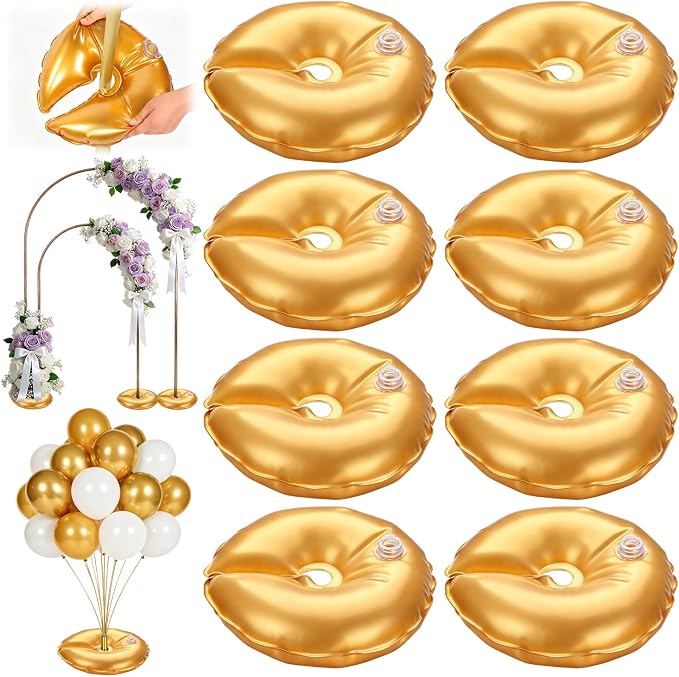 8 Pack Gold Water Weight Bags for Balloon Column Stand and Arch | Balloon by Unknown