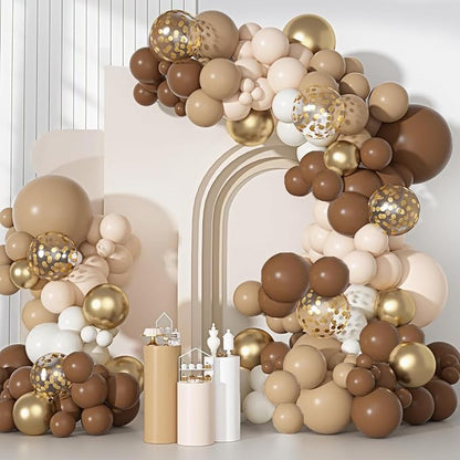 Ouddy Party Brown Balloons Arch Garland Kit 18 12 10 5 Inch | Different Sizes by OuddyParty