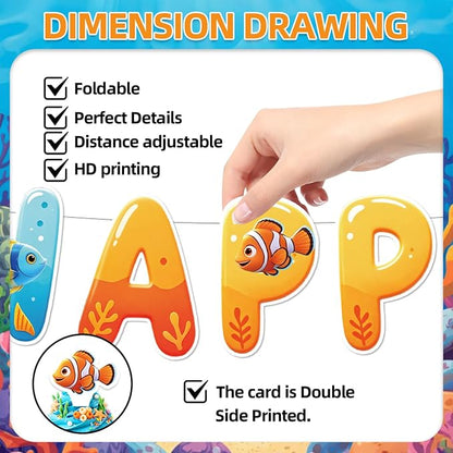 42Pack Finding Nemo Party decoration pack include Banner, Honeycomb Centerpieces - Image 4