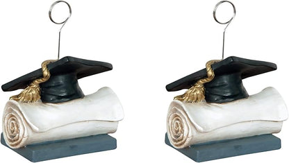 Beistle Grad Cap Photo/Balloon Holders – 2 Count Graduation Weights by Beistle
