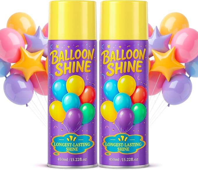Balloon Shine Spray for Party : 15 oz Balloons Spray Silicone | Christmas by BERIOVE