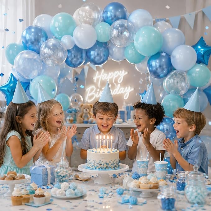 Ocean Under The Sea Balloon, 12 Inch Teal Blue Balloons Turquoise Blue and - Image 6