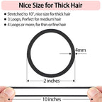 Elastic Hair Ties for Women, Girls & Kids 240 Bulk Pack, 4MM Ponytail Holders for Thick, Medium, Thin, Fine and Short Hair Rubber Bands Colorful Hair Accessories (40 Assorted Colors)