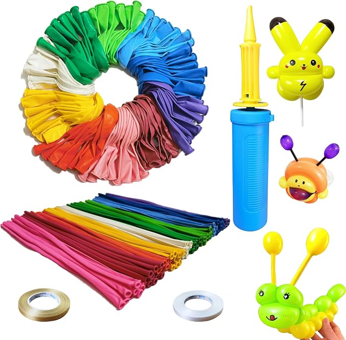 XIRUISHEN 200PCS 260 Balloons and 12-inch Round Balloons Colorful colors by Unknown