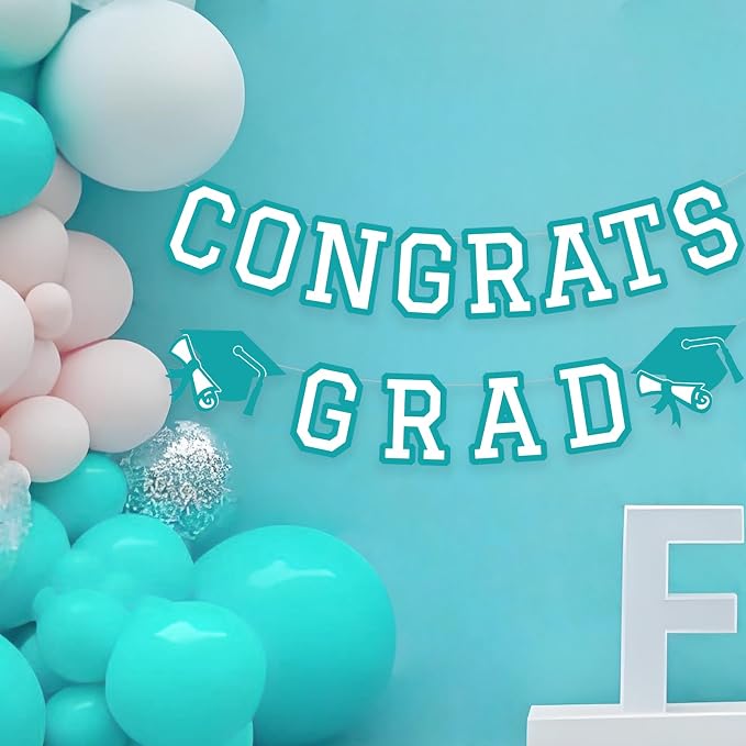 Congrats Grad Banner Graduation Party Banner Decoration Hanging Garland High - Image 5