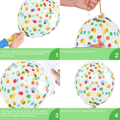 Biapian Red Yellow Blue Balloons, 12 Inch Matte Latex Balloons Colourful - Image 7