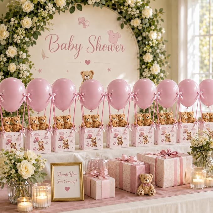 Cinrobiye 12 Sets Teddy Bear Baby Shower Centerpieces - Image 6