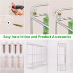 Hair Color Organizer Rack - Metal Hair Color Tube Storage Rack, Wall-Mounted Hair Color Tube Storage Holder with Hair Dye Paste Hanging Space for Salon, Beauty, Home