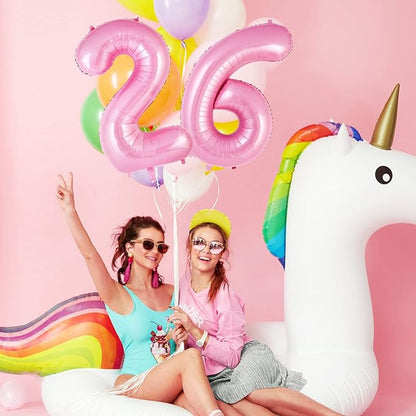 Pink Number 6 Balloon 40 Inch, Big Large Foil Helium Number Balloons, Jumbo - Image 5