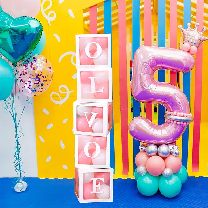 Transparent Balloon Boxes, Letters & Numbers - Image 5
