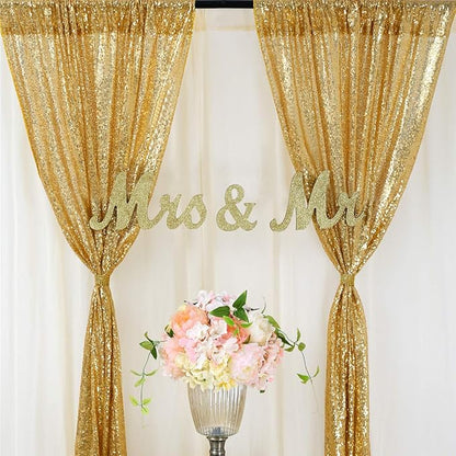 Sequin Backdrop Curtain 4 Pcs 2ftx8ft Wedding Ceremony Background Backdrop - Image 5