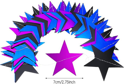 Patelai Glitter Star Garland Banner 2026 Graduation Decor 130 Feet Star Hanging - Image 3