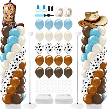 Kasyat 2 Set Western Cowboy Balloon Column Stand Kit by Kasyat