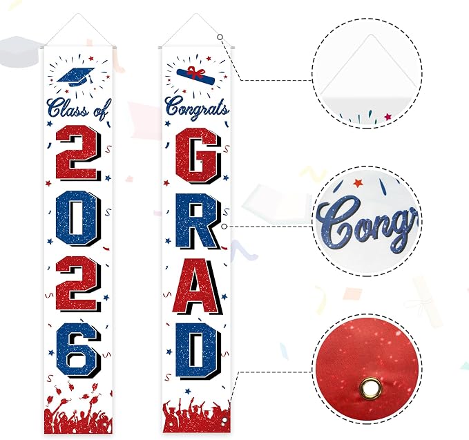2026 Graduation Decorations, Graduation Banner Class of 2026, Hanging - Image 6