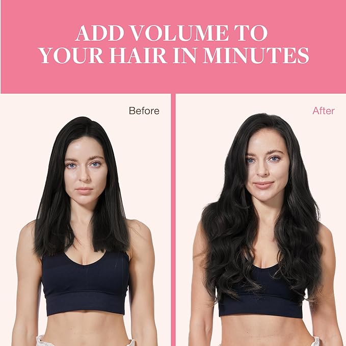 GOO GOO Clip in Hair Extensions Real Human Hair, Remy Human Hair Extensions Clip ins for Women, Natural Human Hair, 20inch 150g 9Pcs, 1B Natural black