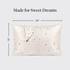 Kitsch Satin Pillowcase with Zipper for Hair & Skin, Softer Than Silk Pillow Cases Queen, Wrinkle-Free, Smooth and Cooling Satin Pillow Covers, Standard Size 19"x26", White Terrazzo