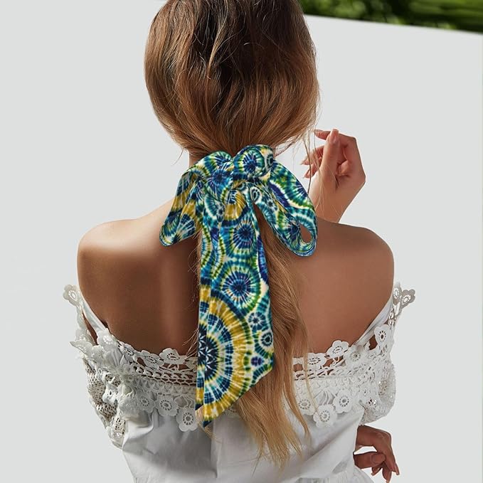 Headbands Tie Dye Art Hair Band for Women Girls Lady, Fashion Skinny Scarf Yoga Athletic Spa Sweat Band Headbands Adjustable Make Up Wrap Hand Decor