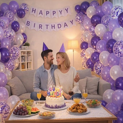 60-Pack 12-Inch Confetti Latex Balloons - Image 8