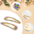 2PCS Rhinestone Hair Clips,Snap Hair Accessories,Decorative Hair Clips,Rhinestone Barrettes For Women Girls(SET4)