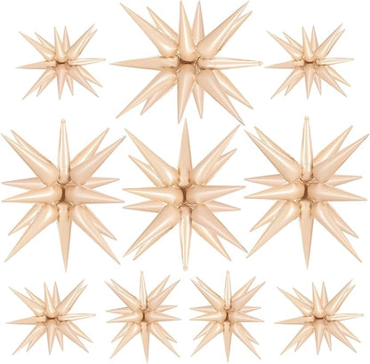 10 Pcs Star Balloons Explosion Balloons Foil Cone Balloon Magic by TOTAFAM