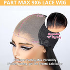 250% Pre Braided Wig Glueless Wigs Human Hair Pre Plucked Pre Cut Human Hair Wigs for Women 9x6 Silky Straight HD Lace Front Wigs Human Hair Pre Everything Glueless Bleached Knots