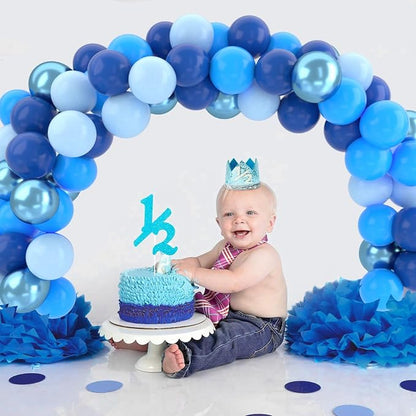 Patimate Blue Balloons Set, Pastel Light Blue Latex Balloons Kit - Image 7