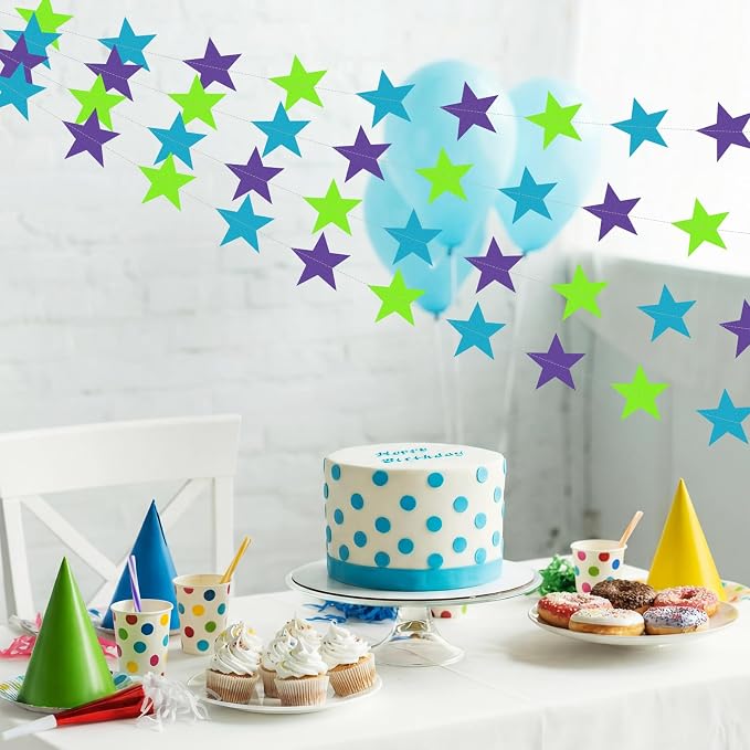 Patelai Glitter Star Garland Banner 2026 Graduation Decor 130 Feet Star Hanging - Image 5