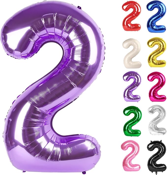 Purple Number 2 Balloon 40 Inch by IWERP