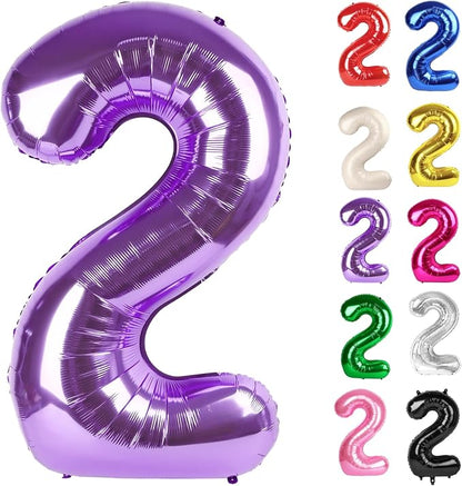 Purple Number 2 Balloon 40 Inch by IWERP