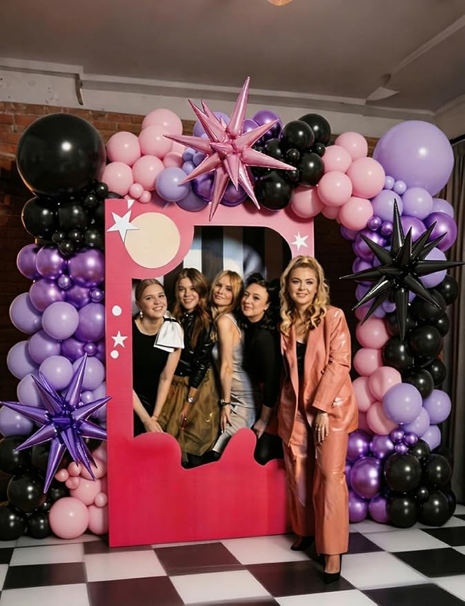Pink and Purple Balloon Arch Garland Kit, Trendy Music Birthday Decorations - Image 8