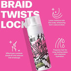 immetee Locks Braid Spray, Hair Frizz Control Spray for Braids, Locks, Twists and Cornrows, Refresh Itchy & Dry Scalp, Moisturizes High Shine for Dull Hair. 150ml/5. 28OZ