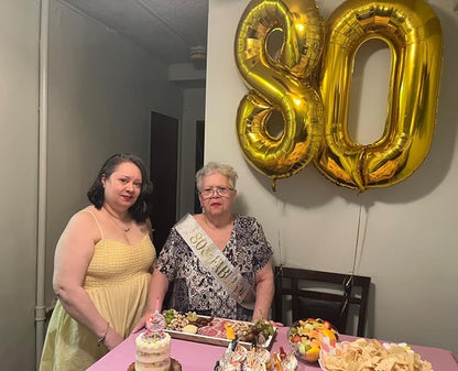 8 Balloon Numbers Party Decorations, 40In Gold Balloons - Image 3