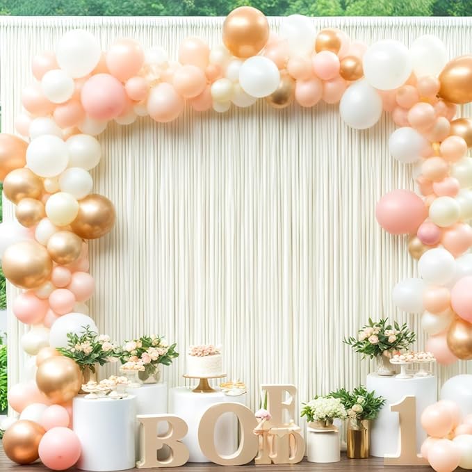 12ft x 10ft Ivory Backdrop Curtains - Image 8