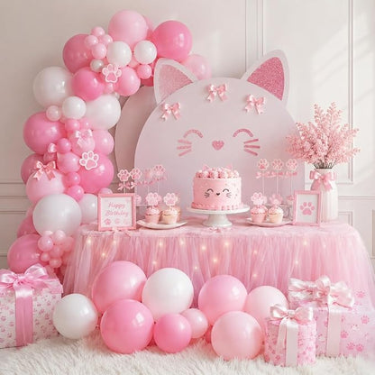Pink and White Balloons, Baby Pink Latex Balloon - Image 6