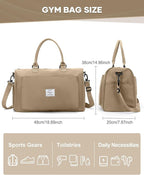 Gym Bag Womens,Travel Duffel Carry on Bag Sport Tote Bag Weekend Overnight Bag