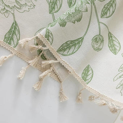 F-CHU Boho Floral Linen Curtains - Image 6