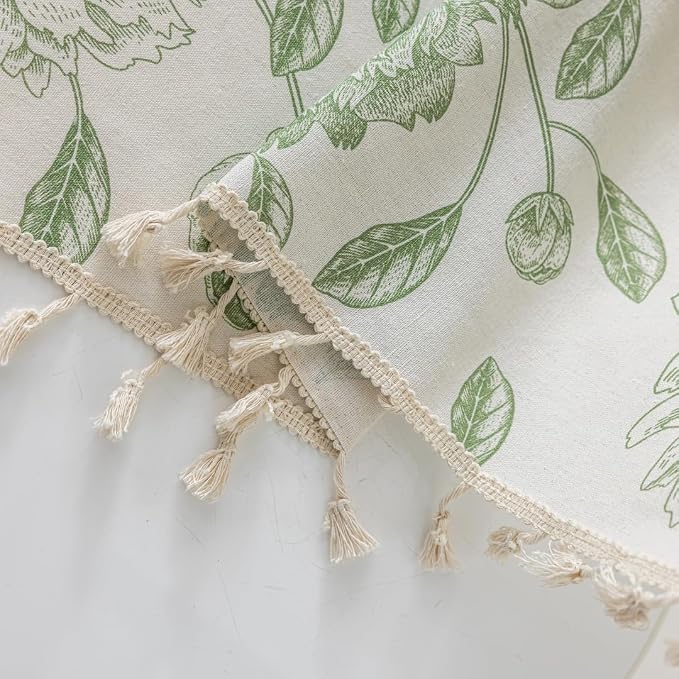 F-CHU Bohemian Curtains for Bedroom 63 Inch Length French Country Floral Drapes - Image 6