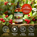 KUKKA Wintergreen Essential Oils - 3.40 Fl Oz - for Hair, Skin, Diffuser, Aromatherapy & DIY Soap Making Scent