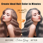 Hair Dye Shampoo Silver Gray, 3 in 1 Long-Lasting Hair Color Shampoo with Herbal Ingredients, Instant Natural Color, Easy Application at home for Women Men 16.9 Fl Oz