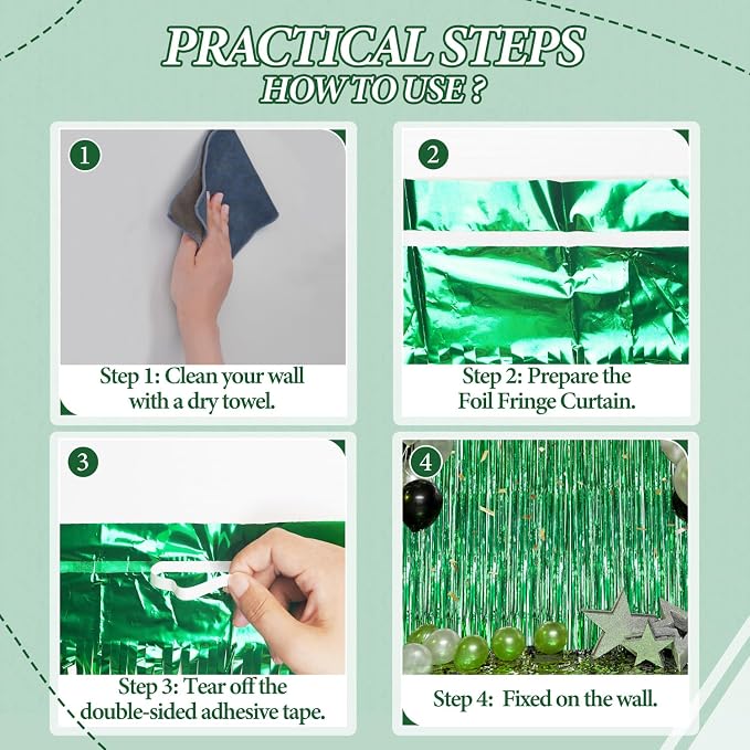 DECOCKRAT 2 Pack Foil Fringe Backdrop - Image 2