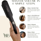 Harmonize Beauty VOLOOM 1.5" Hair Crimper Tool for Women - Volumizing Iron for Long Thick Hair - Professional Crimping Iron with Patented Plate Technology - Sleek Design for Instant Volume & Lift