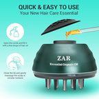 Zar Hair Comb | 2 in 1 Portable Hair Oil Applicator & Scalp Massager Brush | Boost Hair Growth | for All Hair Types | 30ml Capacity