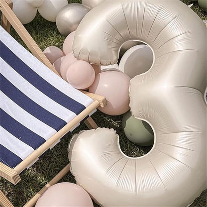Cream 2 Balloons, 40 Inch Giant Helium Foil Number 0-9 Beige 2th Birthday - Image 5