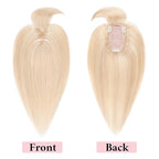 SEGO 100% Real Human Hair Toppers, with Air Bangs, Silk Base 150% Density, Clip in Topper, 2.7肺5.1・ HairPieces for Women, with Thinning/Hair Loss Cover Gray
