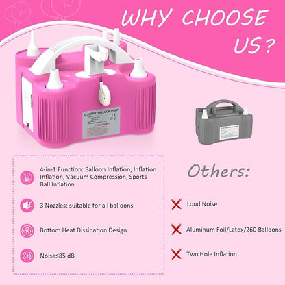 4-in-1 Balloon Pump Electric Balloon Pump Inflador De Globos Electrica Sports - Image 8