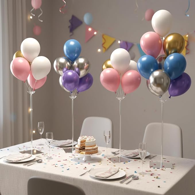 5 Pcs Clear Acrylic Balloon Stand, 15.7 Inch Tabletop Balloon Holder - Image 4