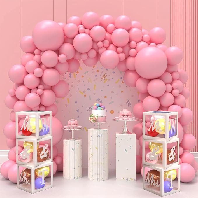 ximoogoooz Transparent Wedding Balloon Boxes 3PCS White Mr and Mrs Balloon Boxes - Image 2