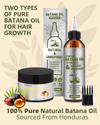 100% Natural Raw Batana Oil for Hair Growth, Dr Sebi Hair Growth Oil From Honduras, Thicker & Stronger Hair, Prevents Hair Loss, Eliminates Split Ends 4.23 Fl Oz (Pack of 1)