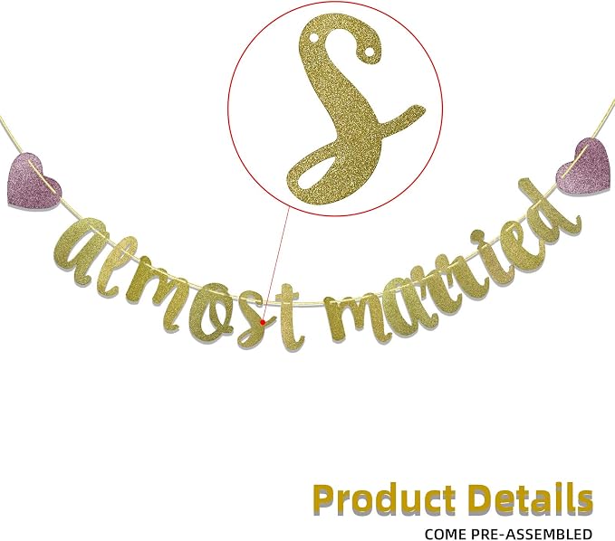 FOZEE Almost Married Banner, Wedding Banner | The Night Before Wedding - Image 2