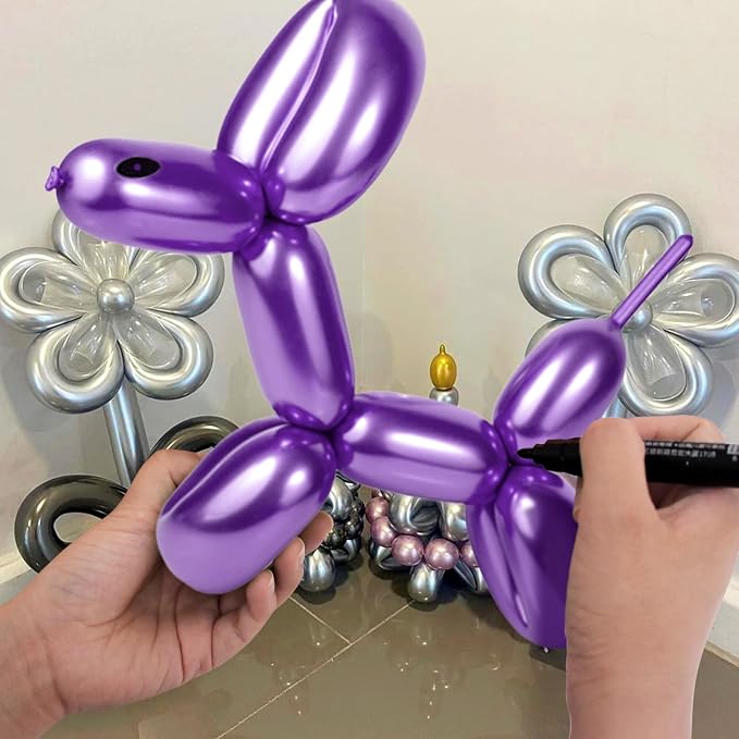 100Pcs 260 Balloons Metallic Long Balloons - Image 5